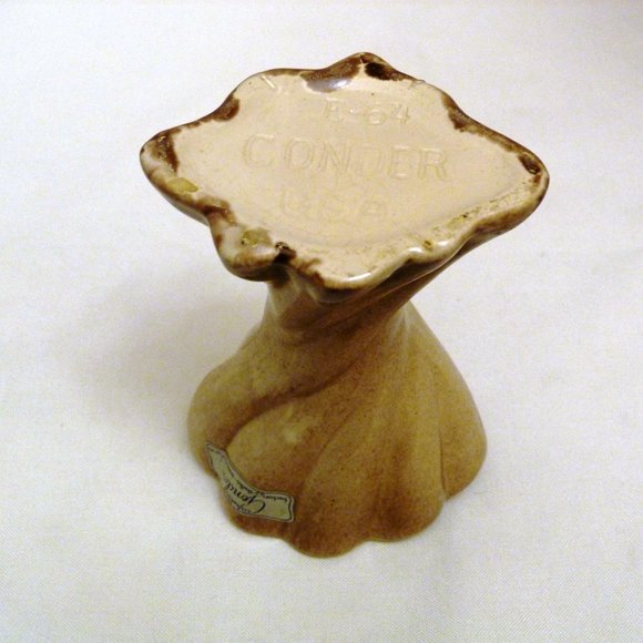 GONDER Art Pottery Made in USA 1940s Twisted 6 Inch Vase - Picture 9 of 11